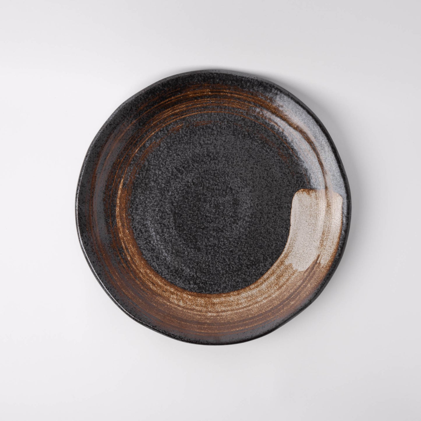 Plate 27.5cm / Brushstroke Black Glaze