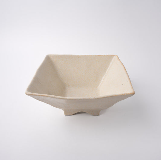 Fluted Square Bowl Large / Sand Glaze