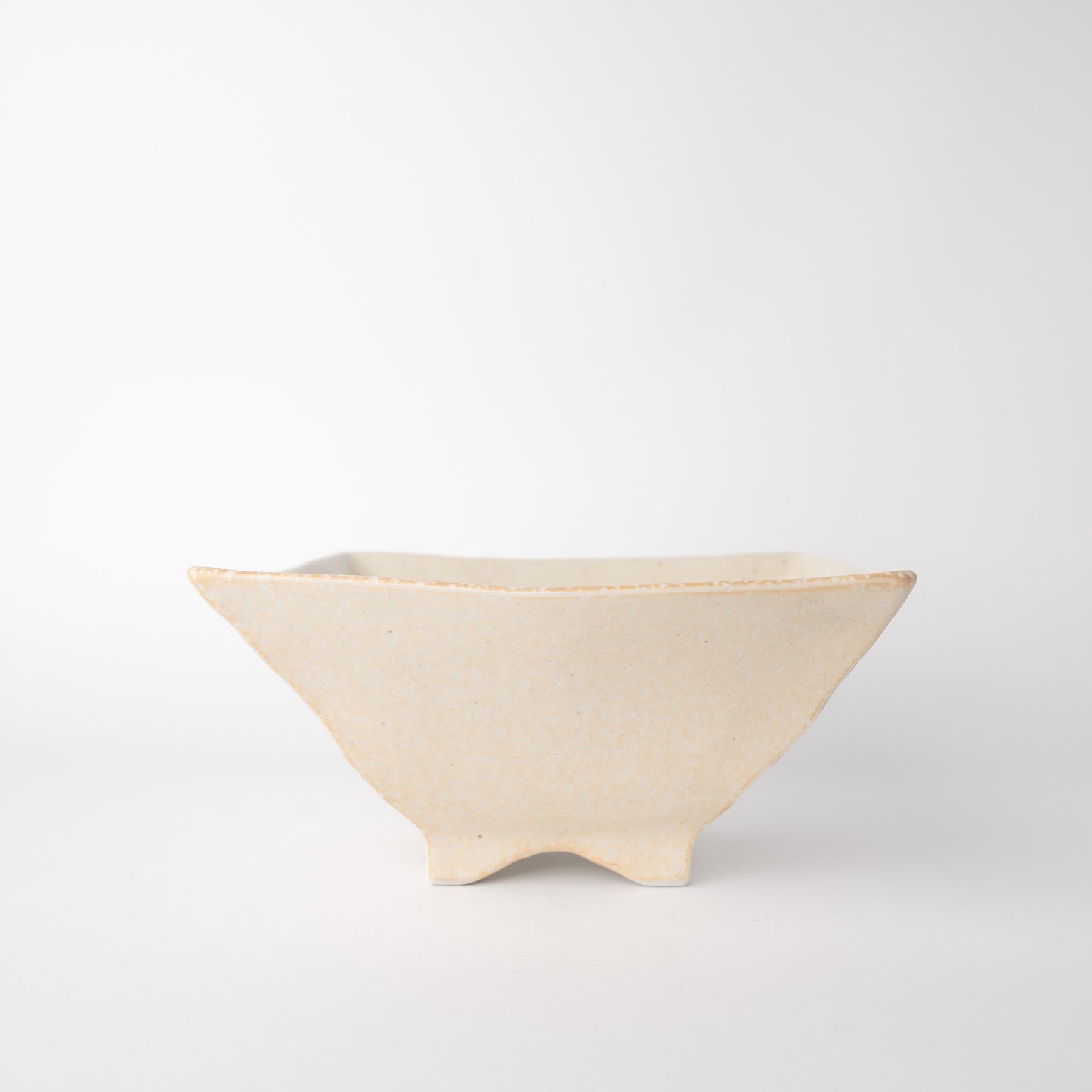 Fluted Square Bowl Large / Sand Glaze