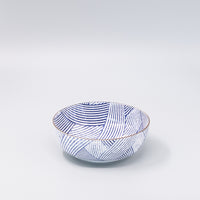 Bowl 17.8cm Thatched Navy Design