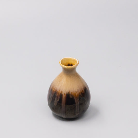 Sake Jug 180ml Black Gloss Sunflower Drip Glaze