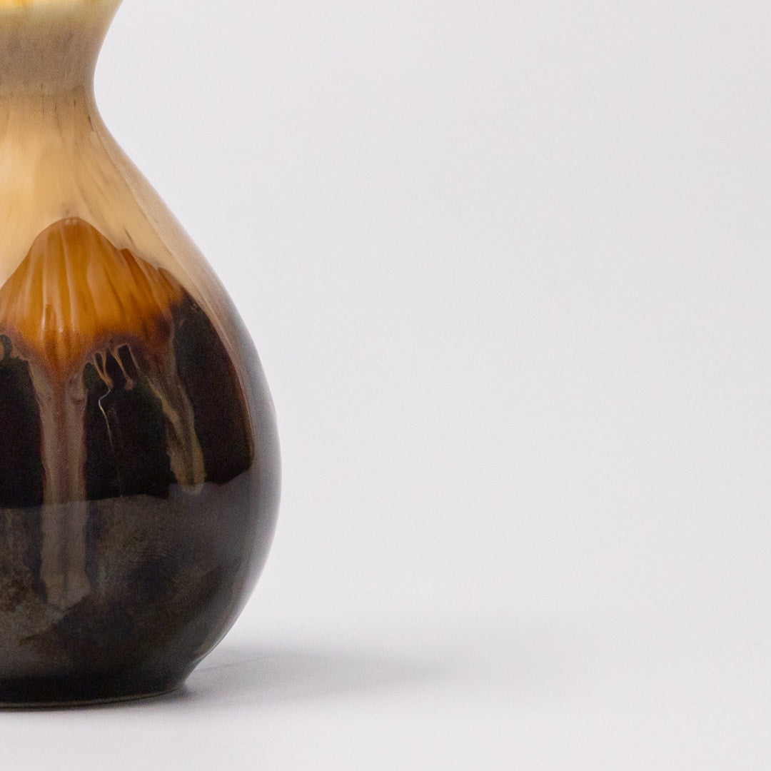 Sake Jug 180ml Black Gloss Sunflower Drip Glaze