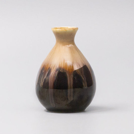 Sake Jug 180ml Black Gloss Sunflower Drip Glaze