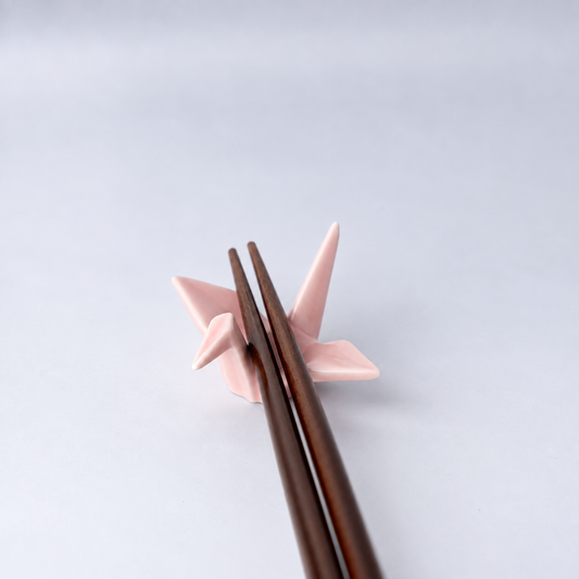 Chopstick Rest Origami Crane Pink