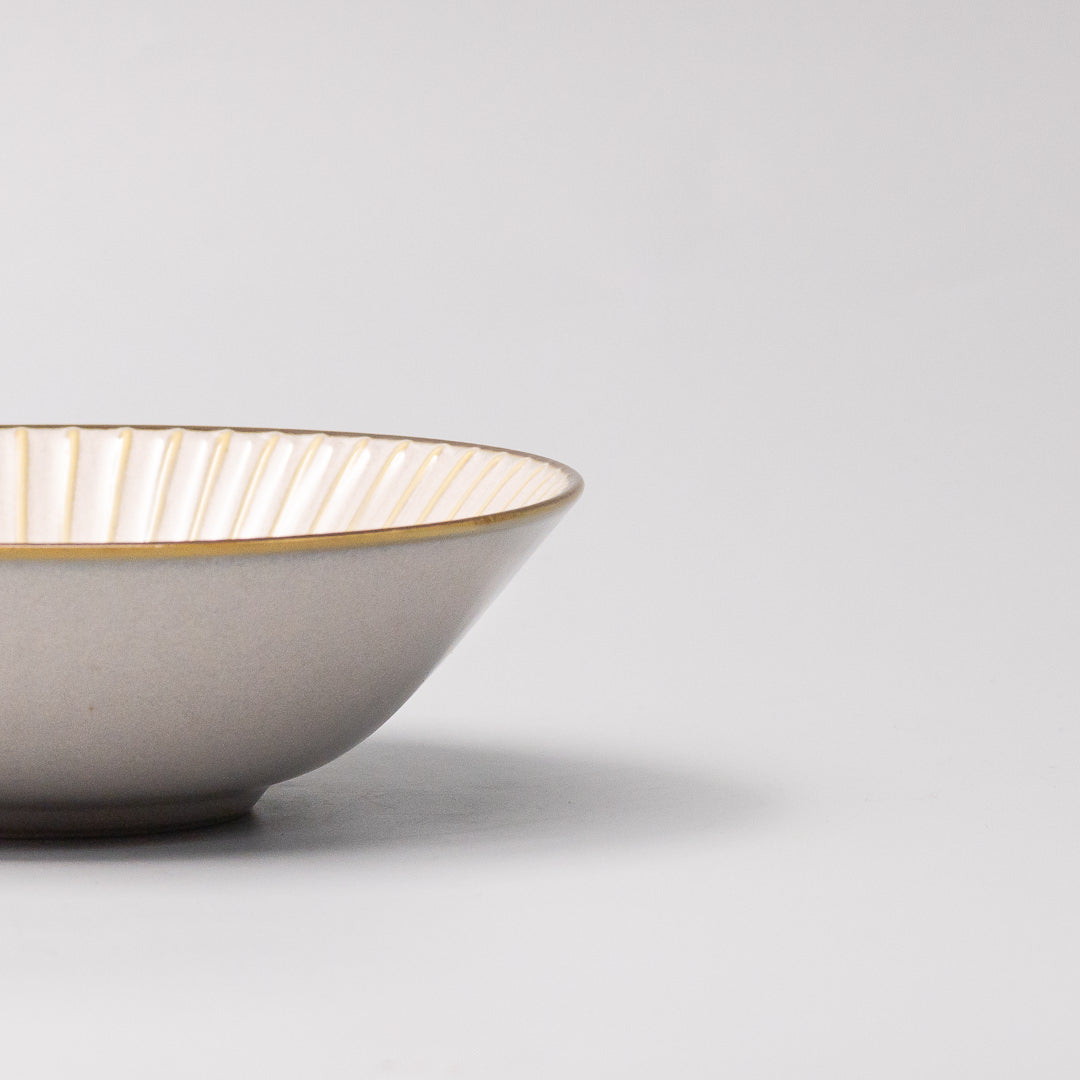 Bowl 17cm White Sendan glaze front view