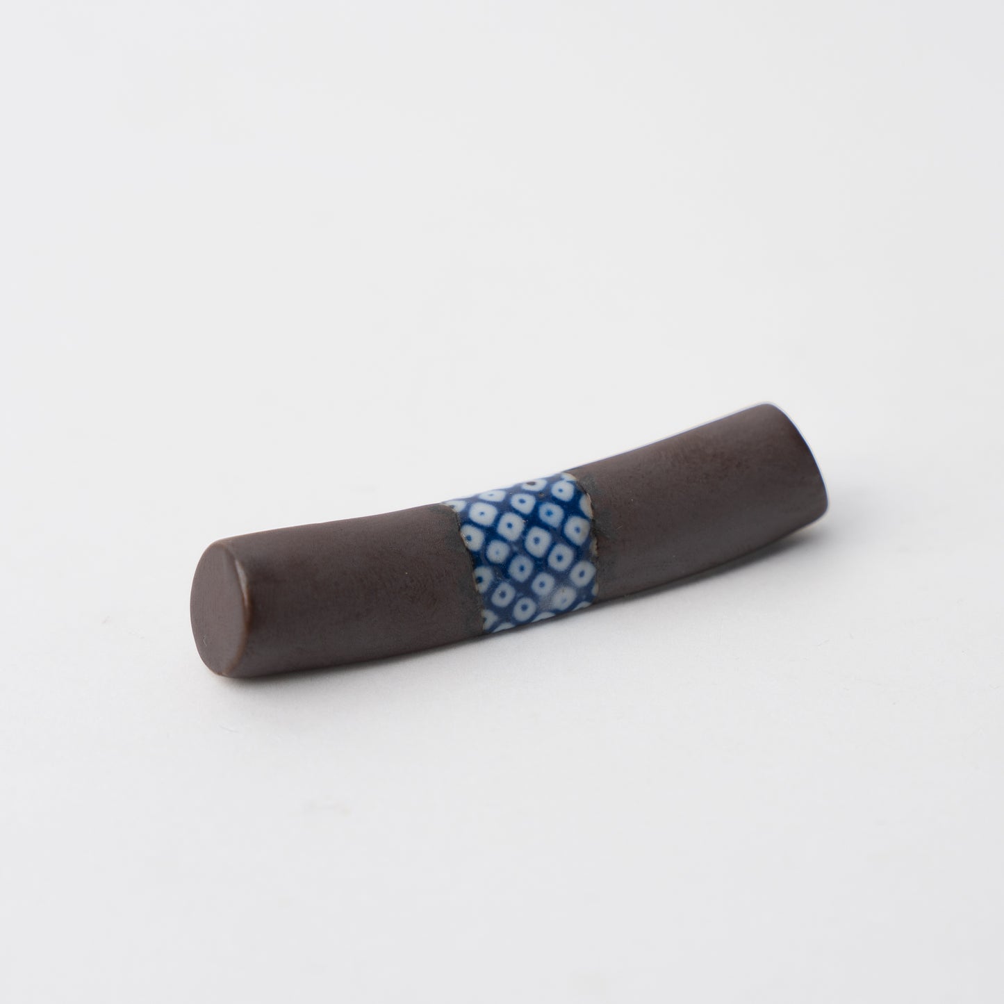 Black Cylinder Chopstick Rest / Shibori Design