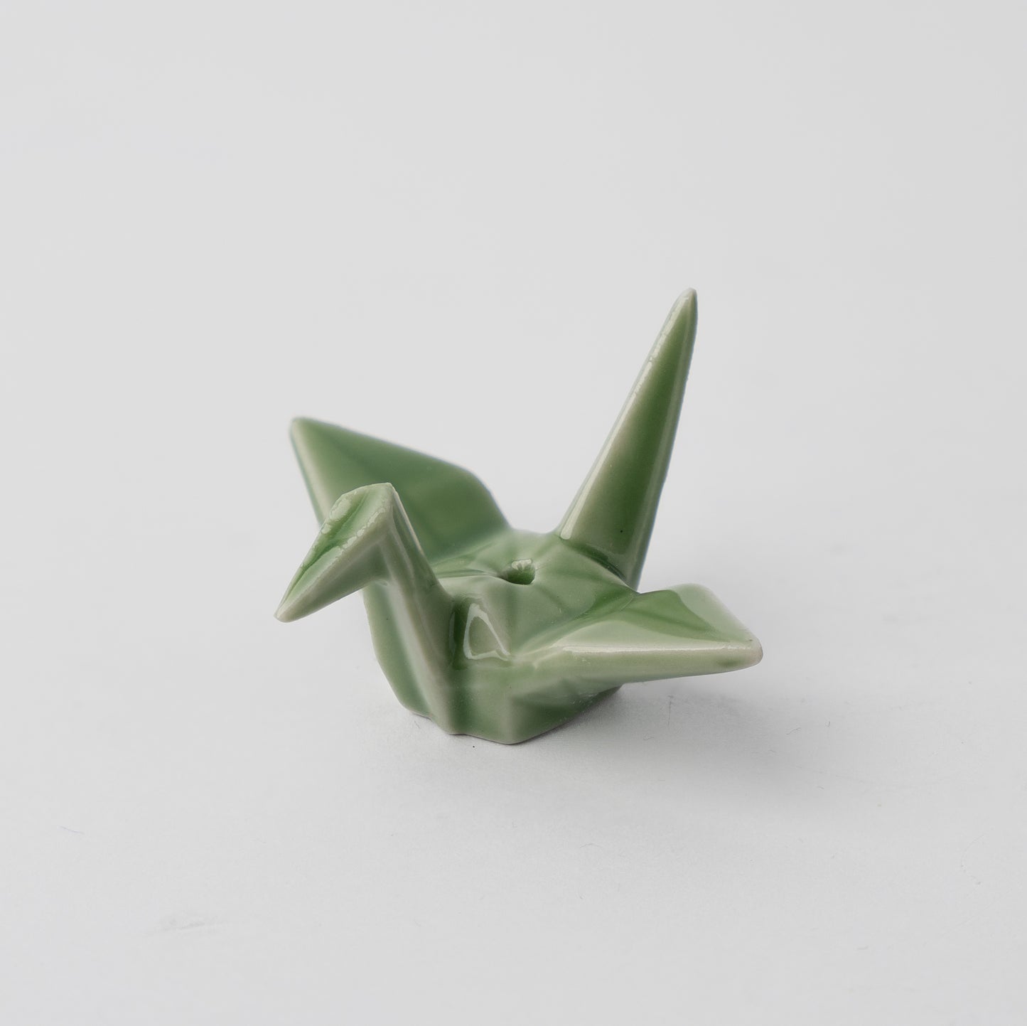 Origami Crane Incense Holder / Green