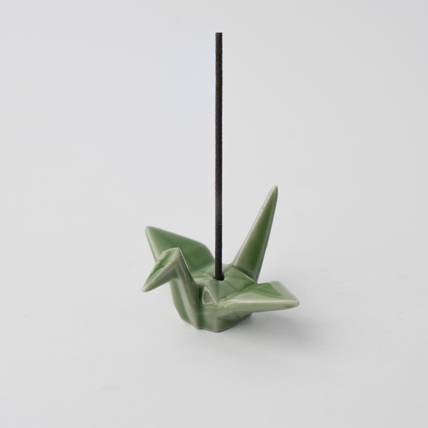 Origami Crane Incense Holder / Green