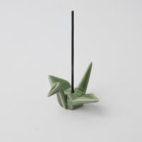 Origami Crane Incense Holder / Green