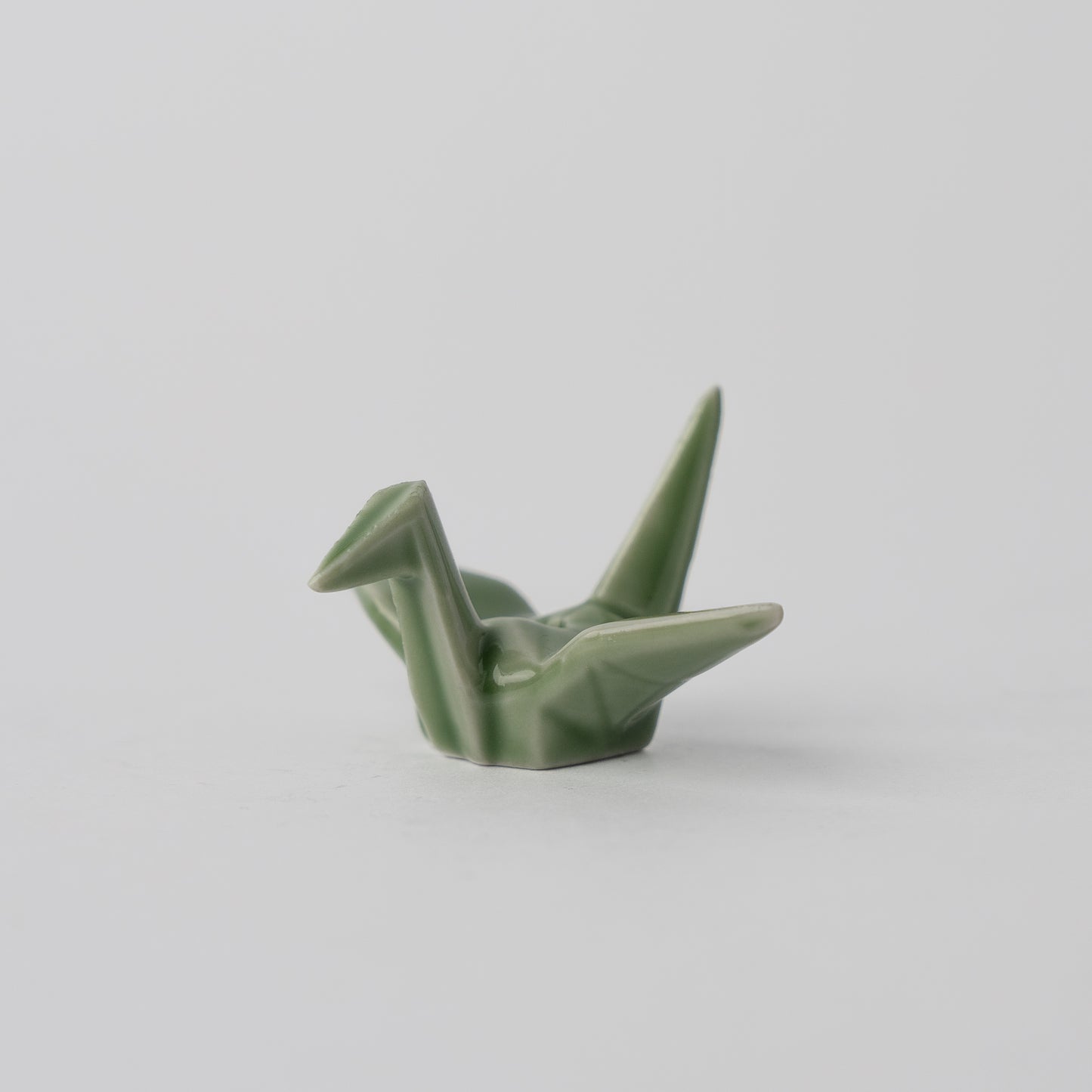 Origami Crane Incense Holder / Green