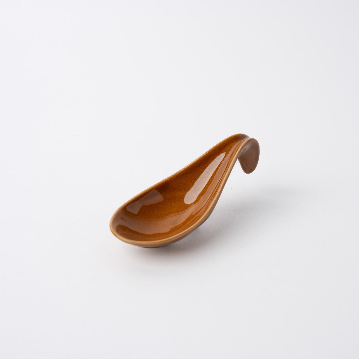 Folded Sauce Dish / Spoon / 12.5cm / Brown / C1716