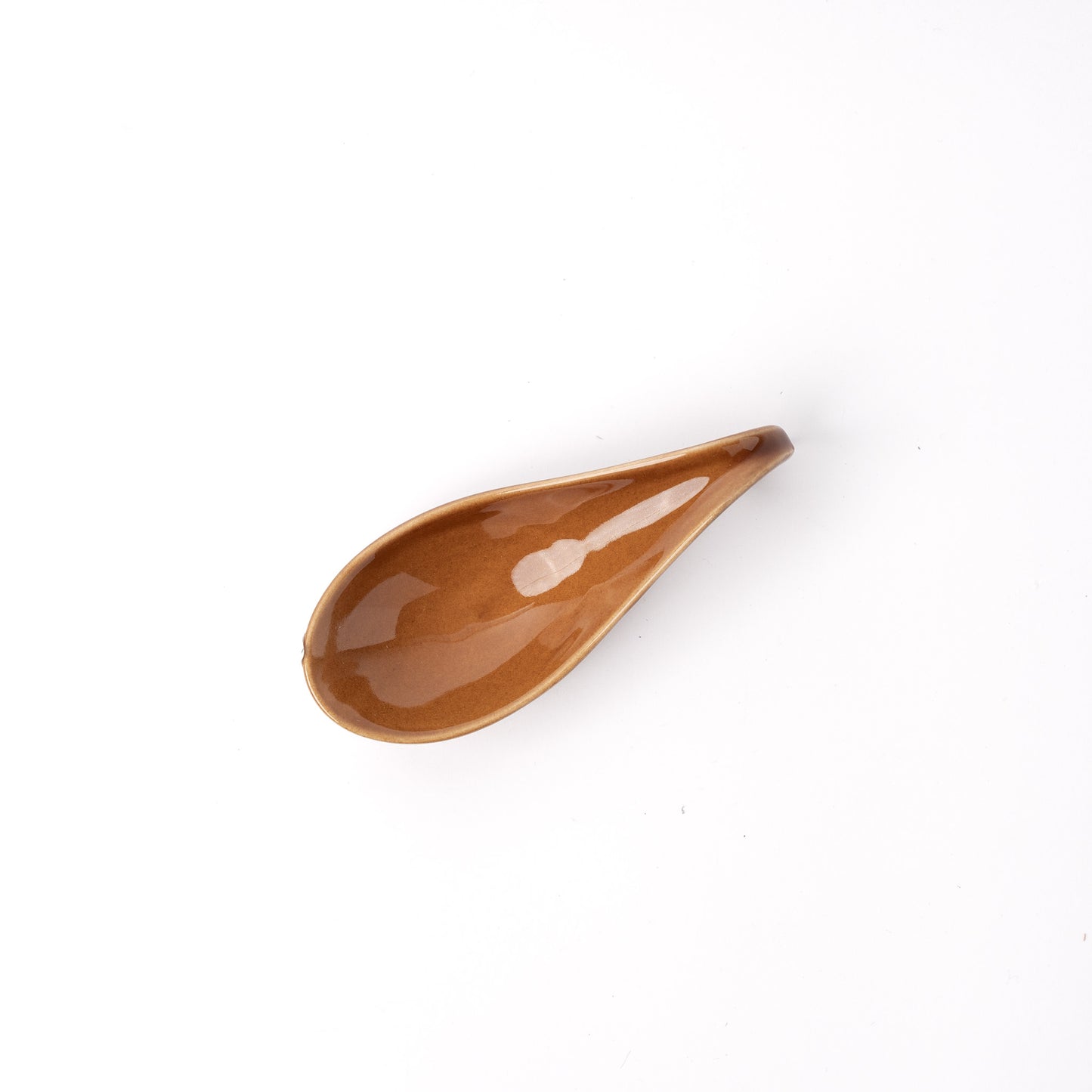 Folded Sauce Dish / Spoon / 12.5cm / Brown / C1716