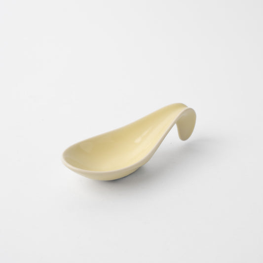 Folded Sauce Dish / Spoon / 12.5cm / Yellow Green / C1717