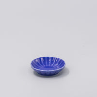 Sauce Dish 7.5cm Chrysanthemum Round Blue Glaze