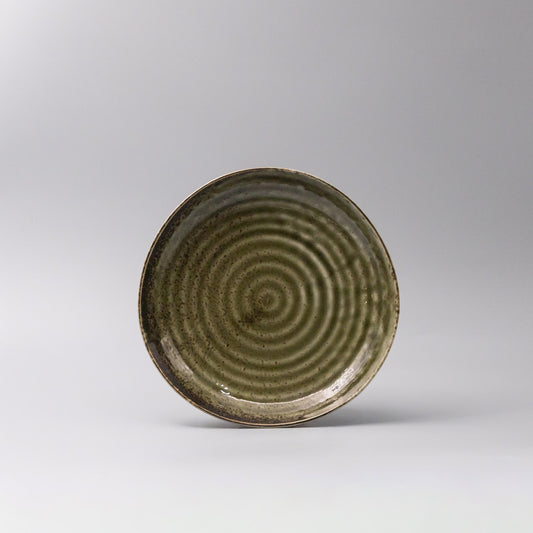 Organic Dinner Plate 23cm Sage Green Glaze