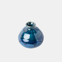 Vase Small Bulb Deep Blue