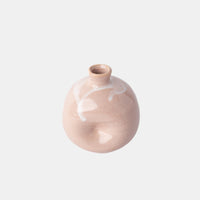 Vase Small Clay Pink Squashed