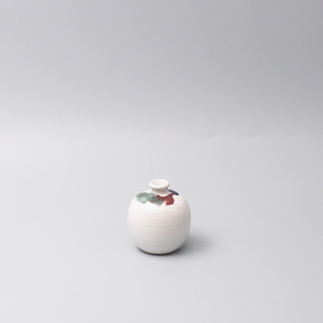 Vase Small Tricolor White Round