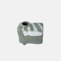 Vase Small Green Rectangular
