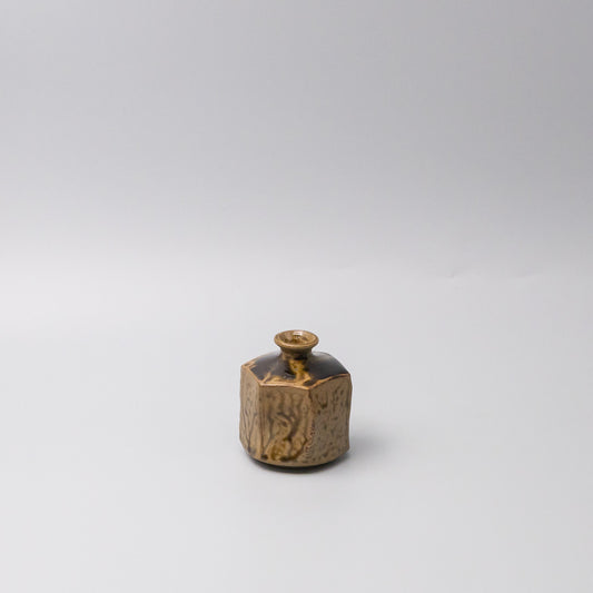 Vase Small Earth Tone Hexagon