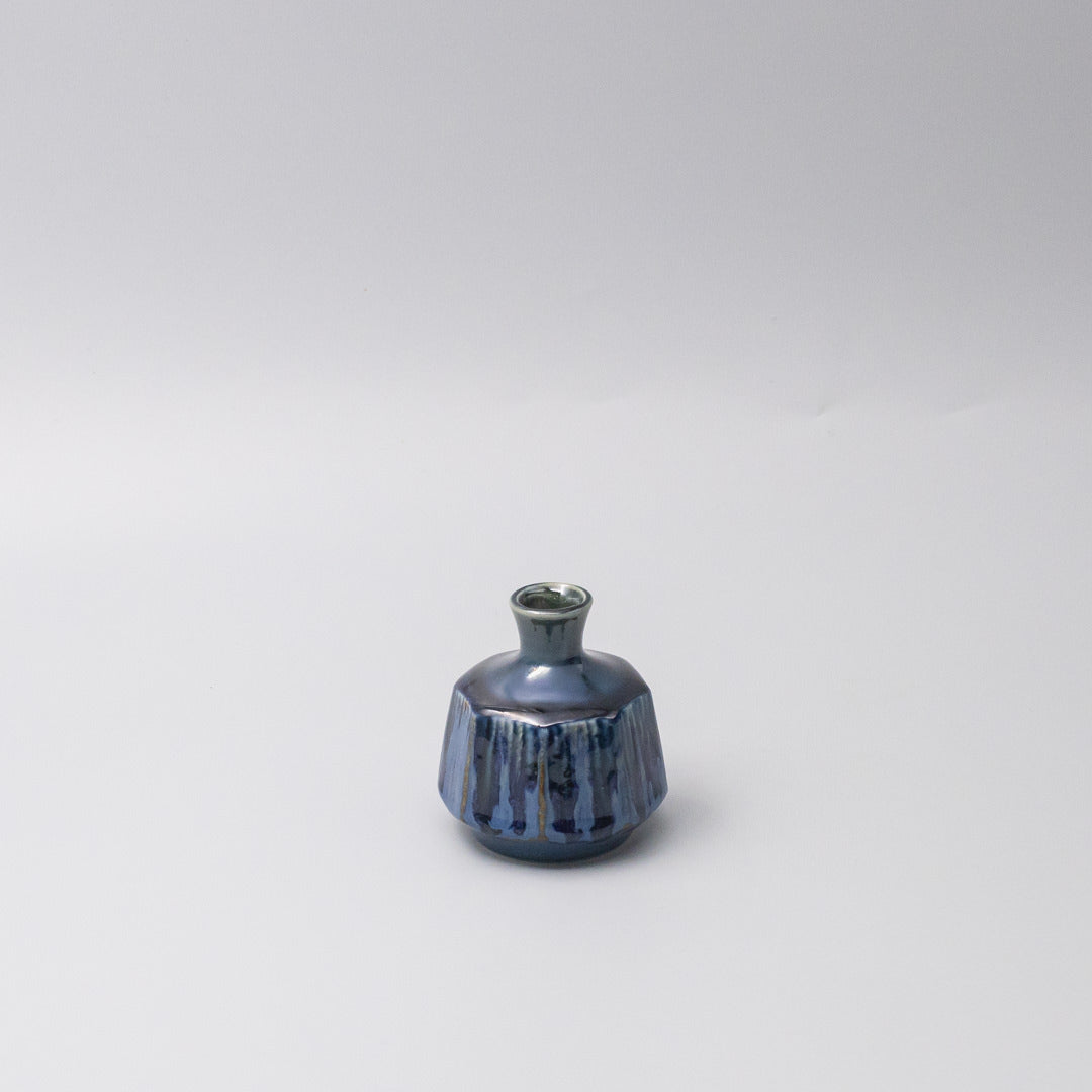 Vase Small Blue Ridge Octagon