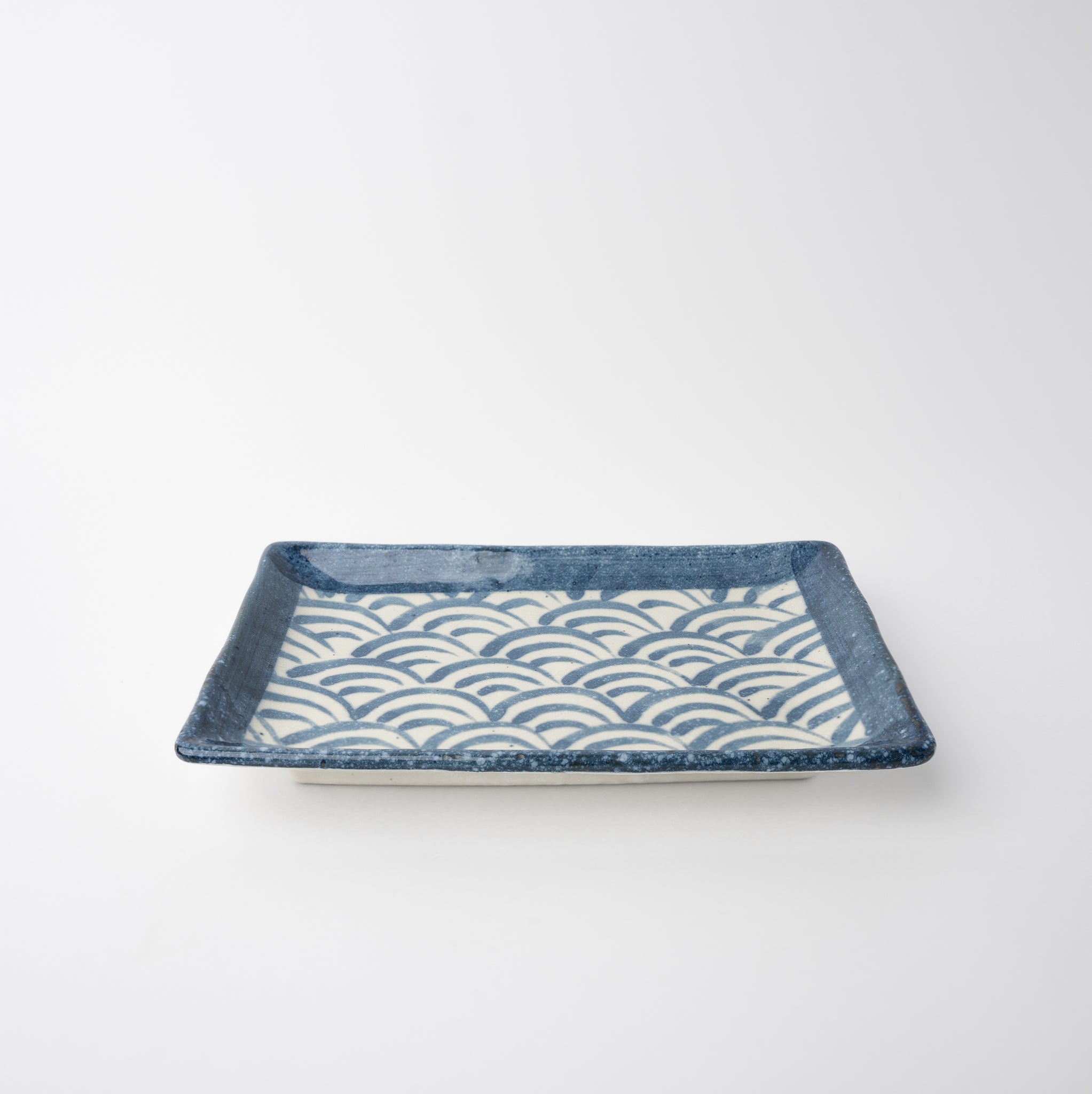Japanese Tableware Wave Pattern Sushi Plate 22cm Blue Wave Design – Made In Japan | Japanese Tableware
