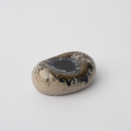 Chopsticks Rest Pebble Marbled with black splash