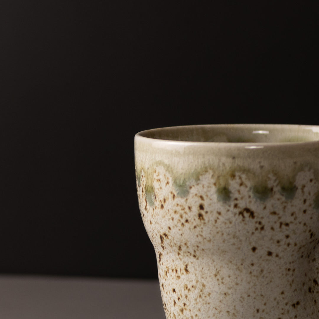 Mug Yunomi 280ml Light Green Drip Glaze
