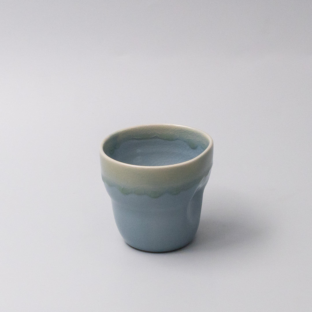 Mug Yunomi 280ml Crazed Blue Glaze