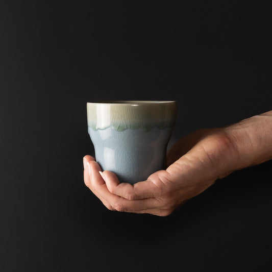 Mug Yunomi 280ml Crazed Blue Glaze