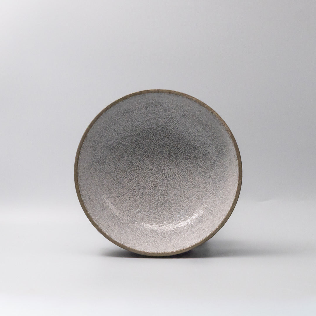 Serving Bowl 24cm Crazed Grey Glaze