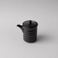 Soy Pot 170ml Black Ribbed