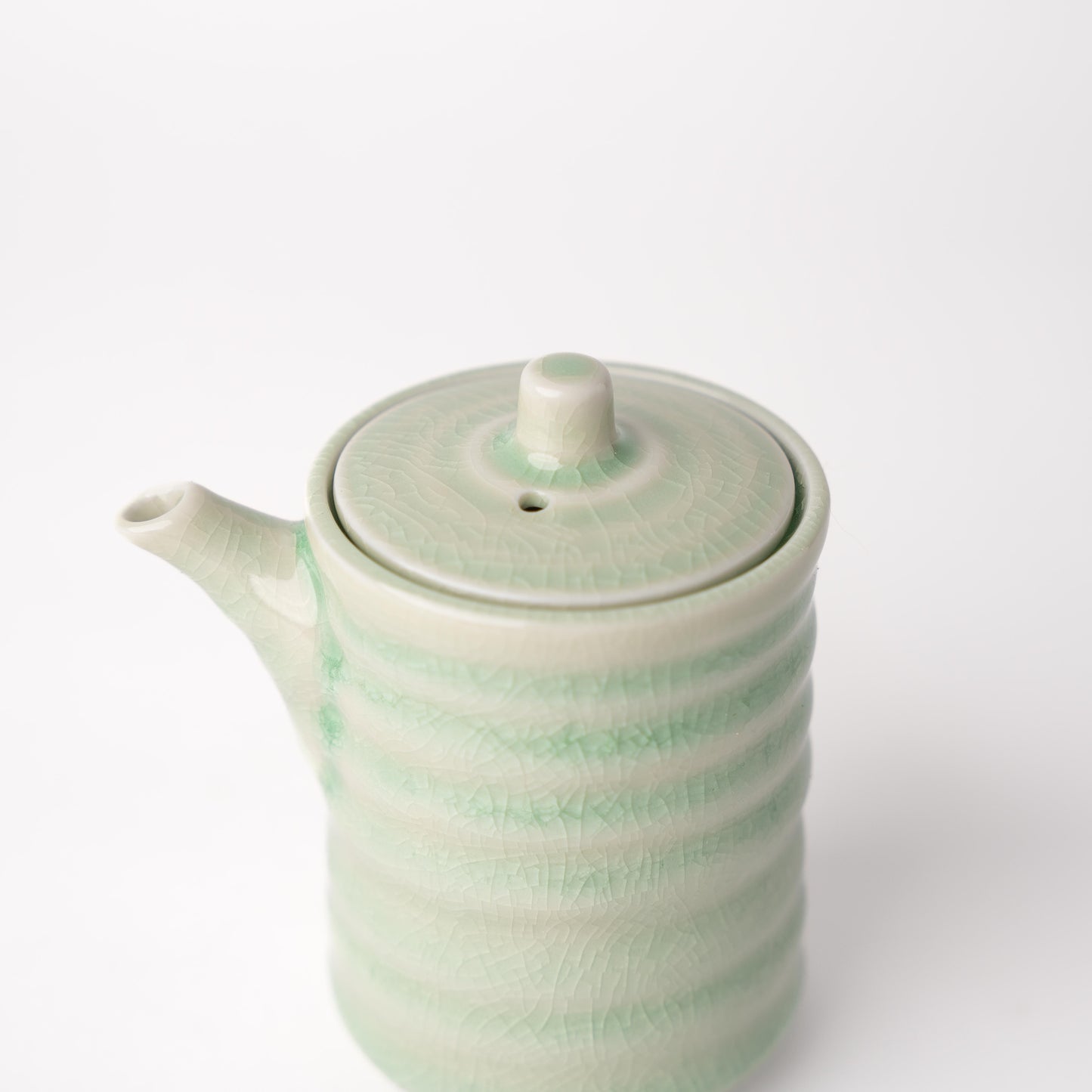 Ribbed Soy Pot 170ml / Celadon Glaze / 6.2D 9.6H 170ML