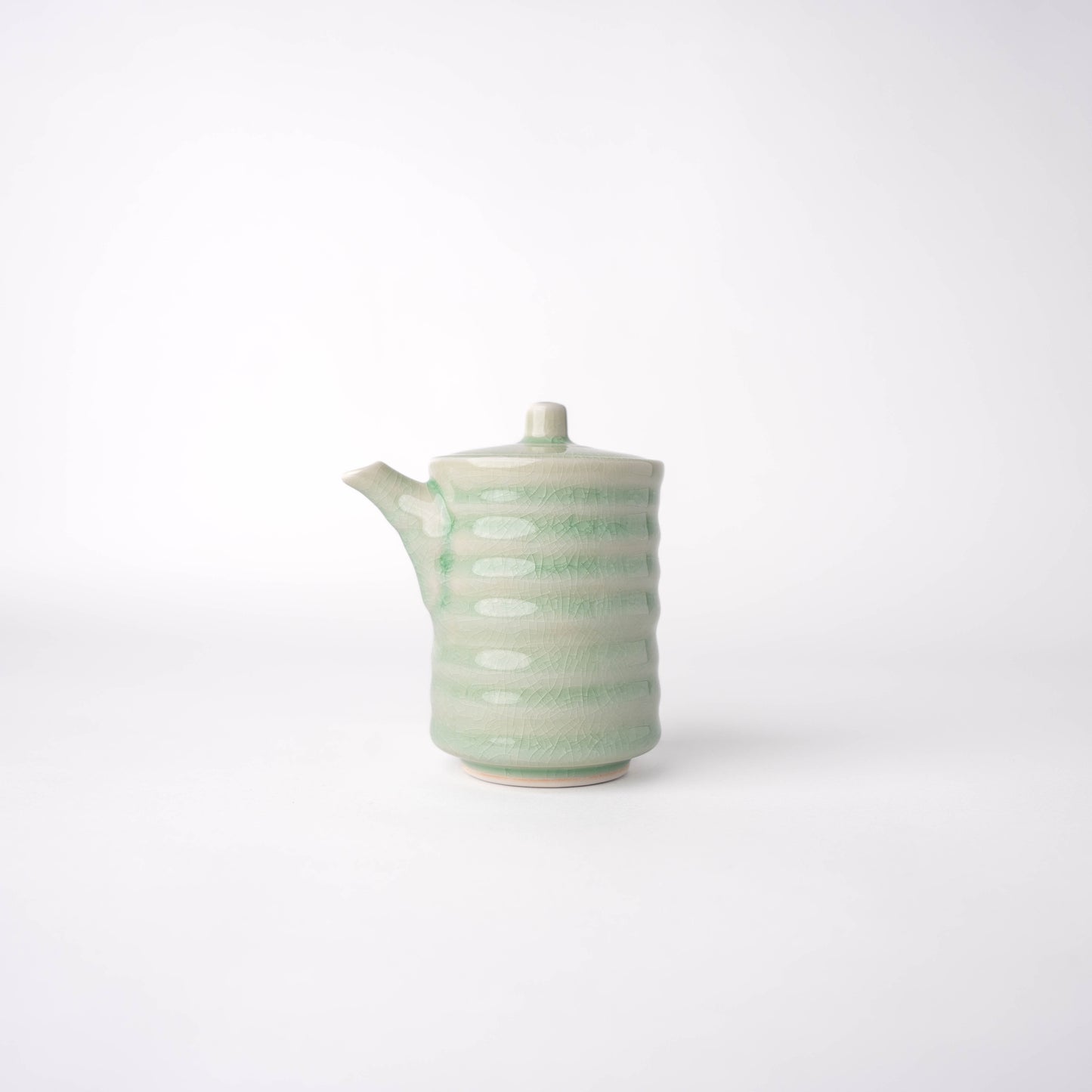 Ribbed Soy Pot 170ml / Celadon Glaze / 6.2D 9.6H 170ML