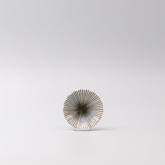 Sauce Dish 8cm Sunburst Indigo Stripe Glaze