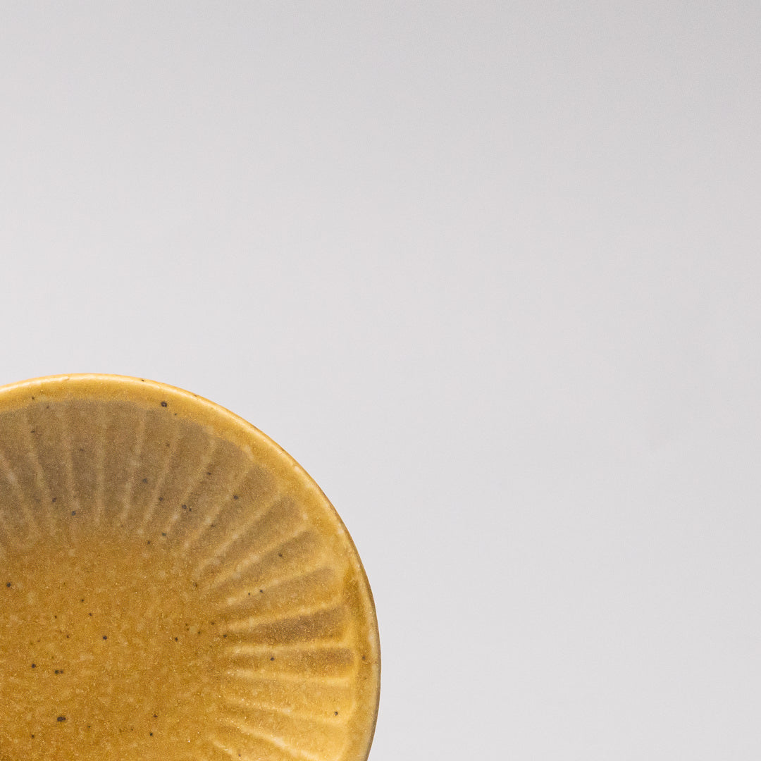 Plate 9.5cm Sunburst Tumeric Glaze