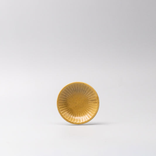 Plate 9.5cm Sunburst Tumeric Glaze