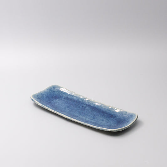 Plate Sashimi 31cm Amane Sapphire Glaze