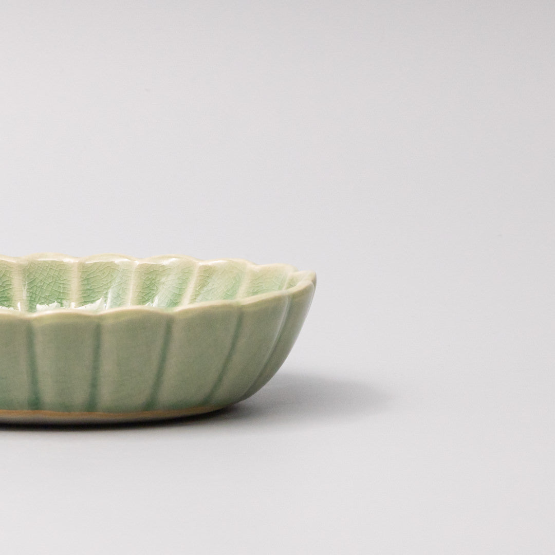 Bowl Oval 16cm Amane Emerald Glaze