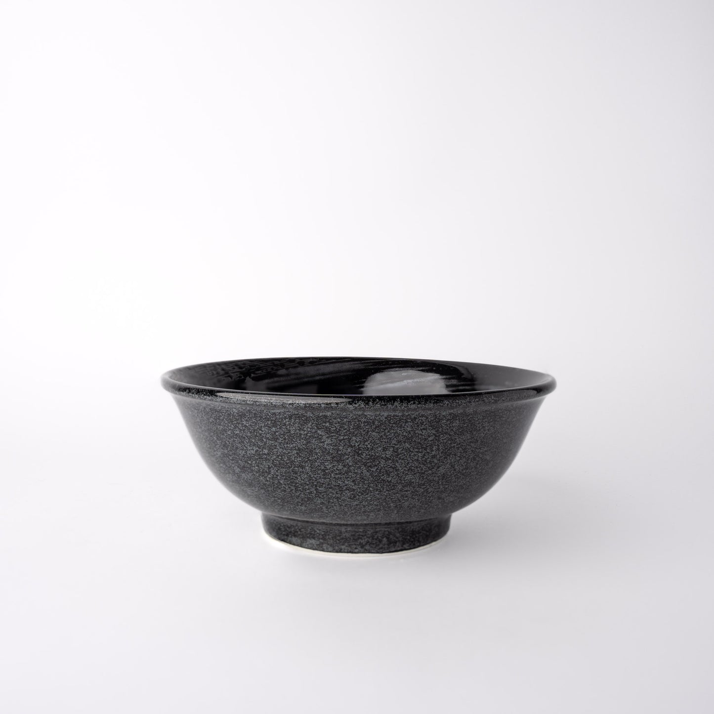 Gunmetal Swirl Glaze / Fluted Udon Bowl 19.5cm / 19.5D / C3717