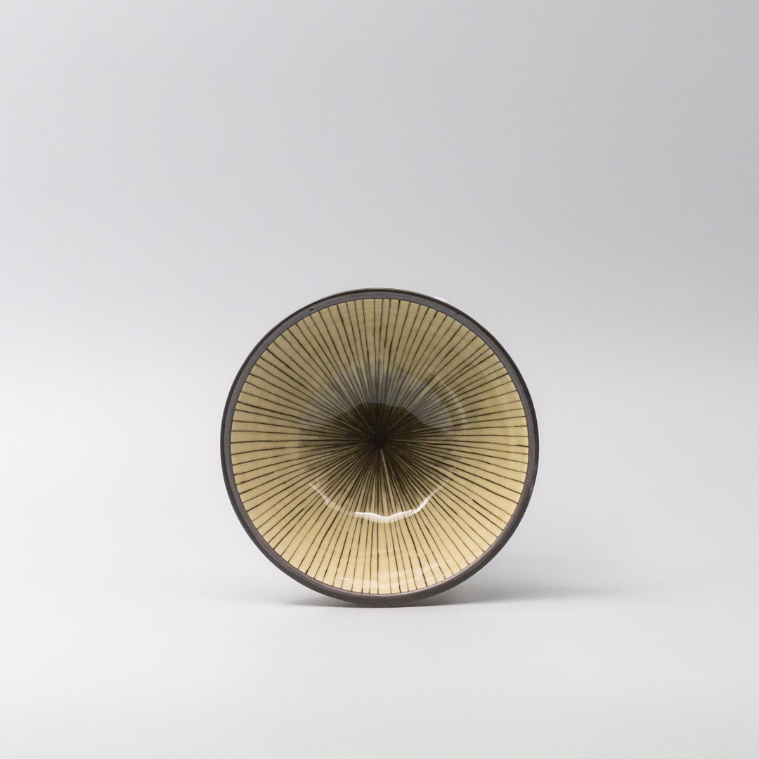 Bowl 15cm Green Converging Line Glaze