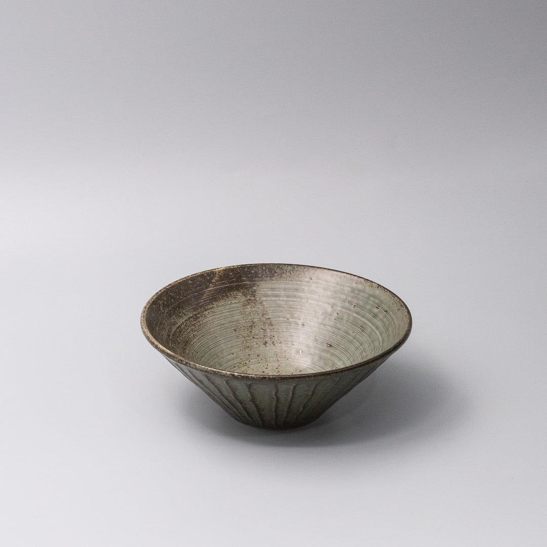 Bowl V Shape 18.5cm Craft Green Glaze