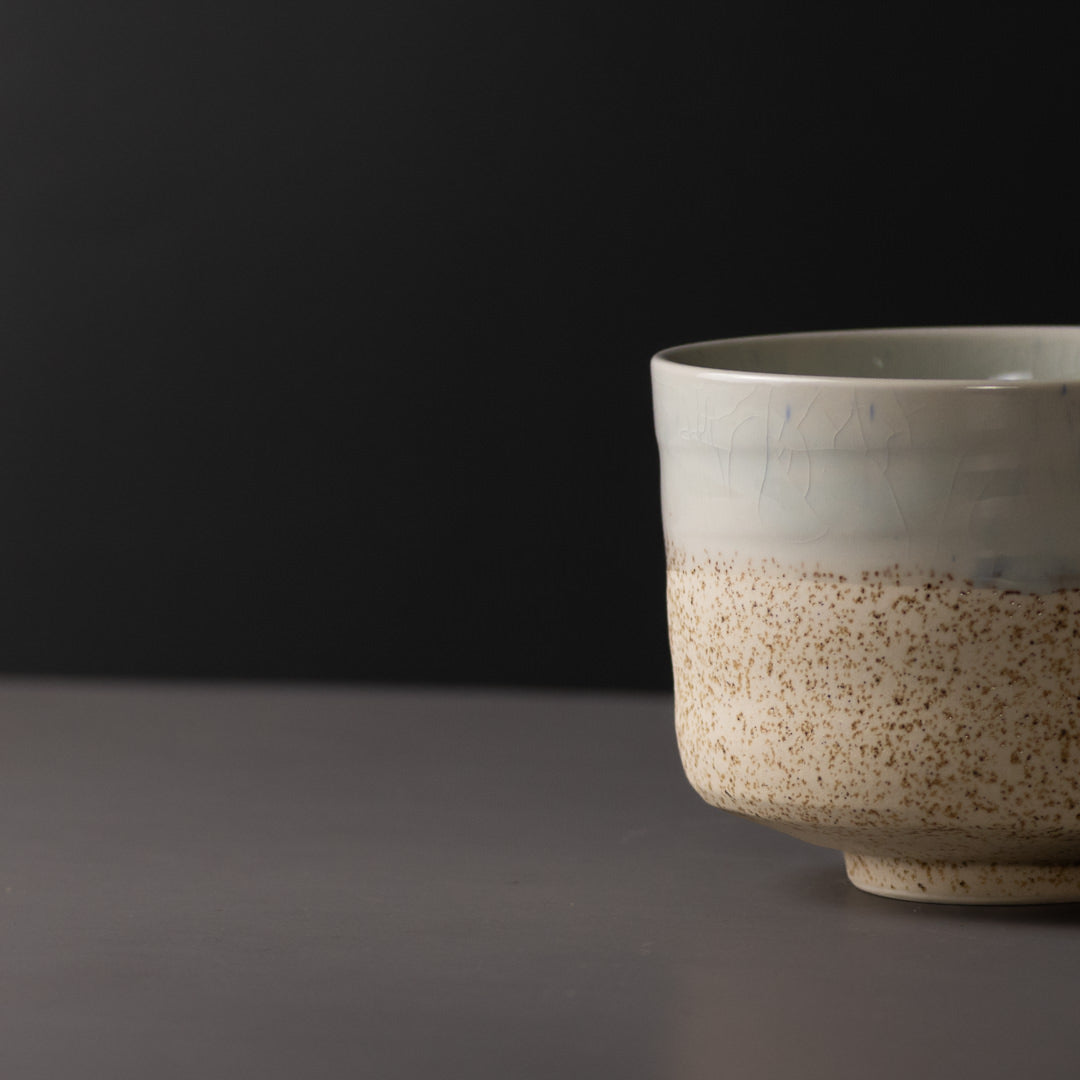Matcha Tea Bowl 10cm Aozora Fleck