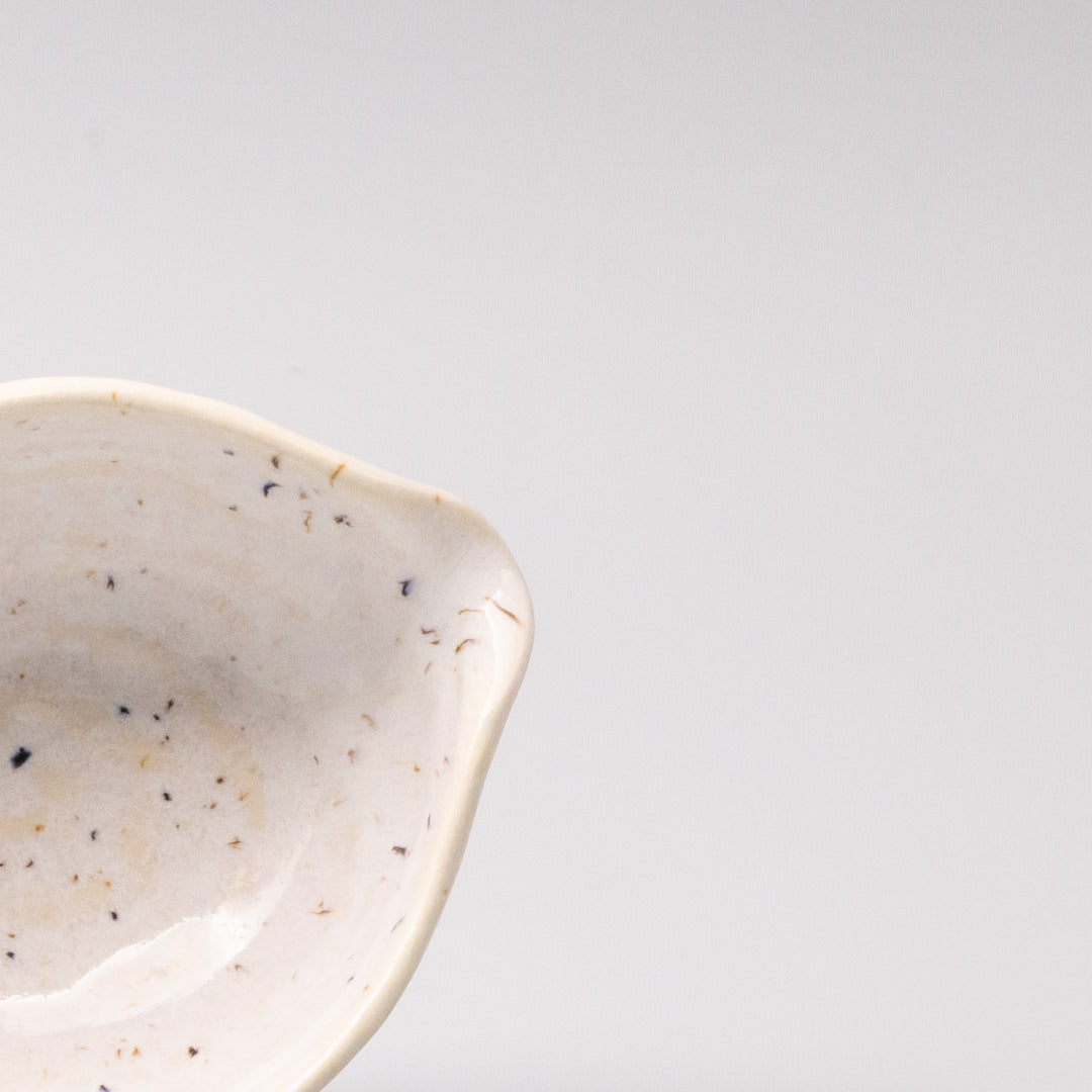 Pourer 140ml Ivory Fleck Glaze