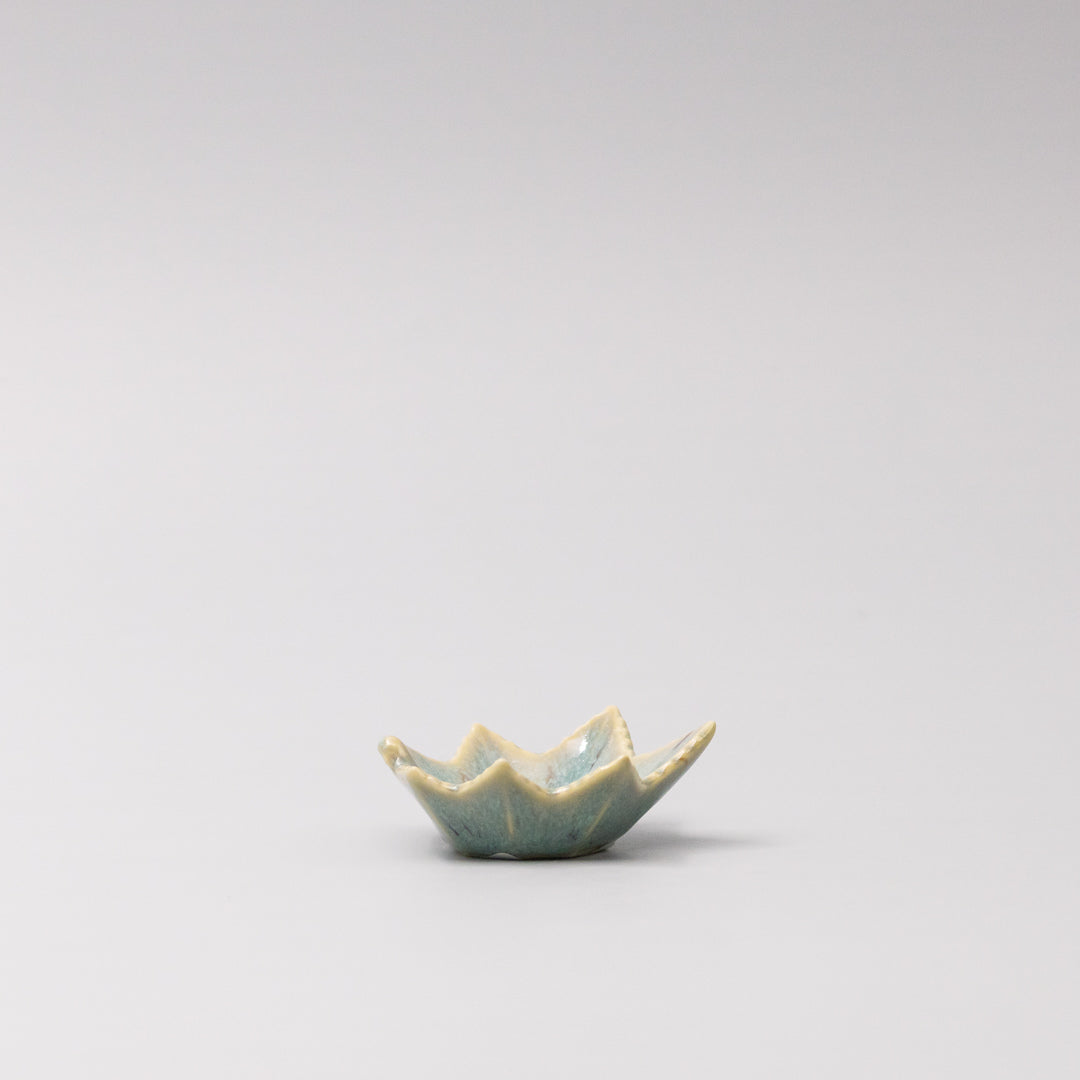 Sauce Dish Maple Leaf 6cm Mint Green