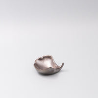 Gingko Leaf Sauce Dish 30ml Metallic Lustre Glaze