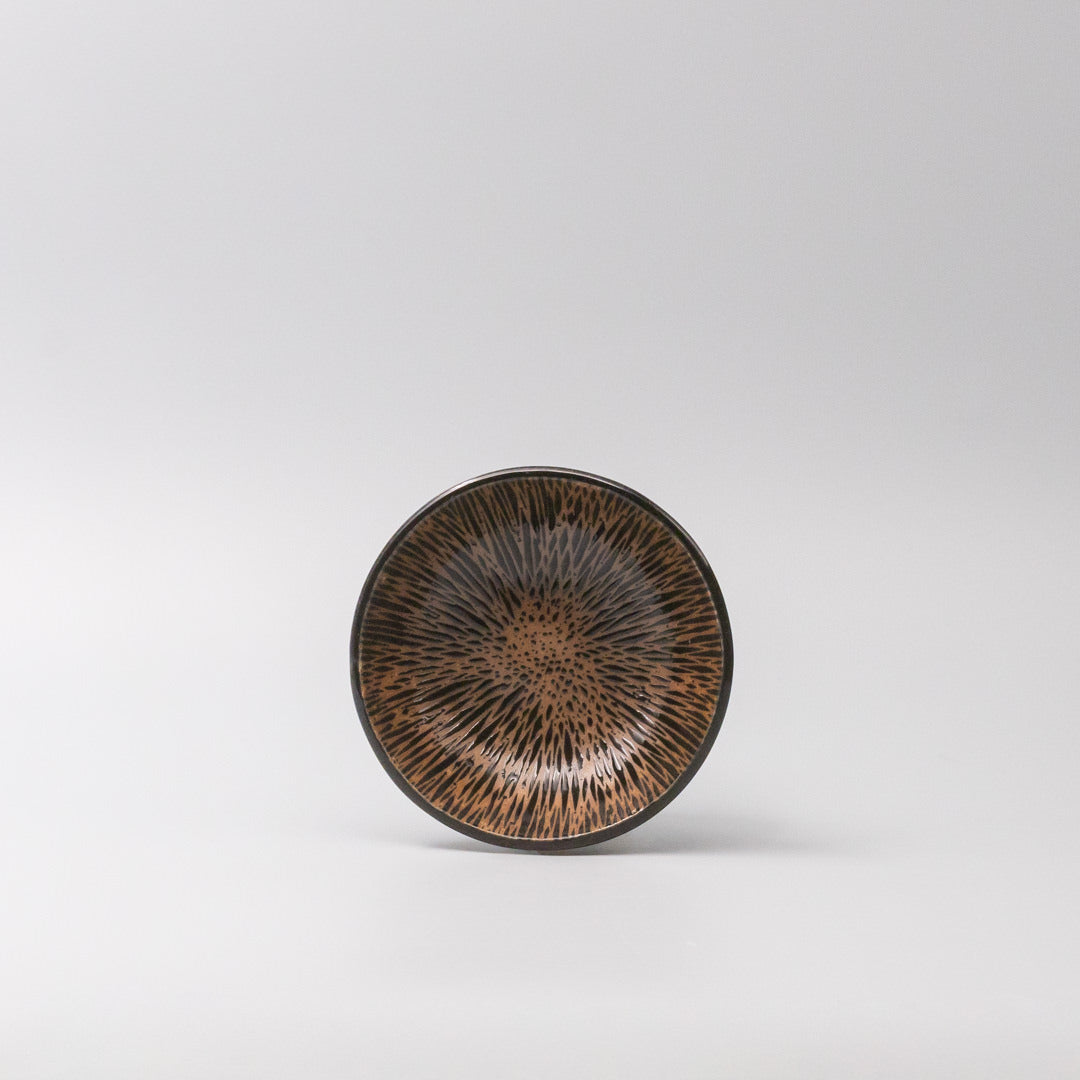 Tapas Bowl 13cm Bronze Converging Line Glaze