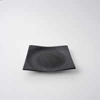 Plate Square 16cm Black Pearl Glaze