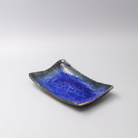 Sushi Plate Swept Side 26cm Cobalt Dark Edge