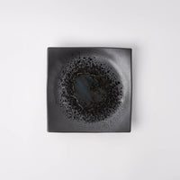 Plate Square 16cm Black Pearl Glaze